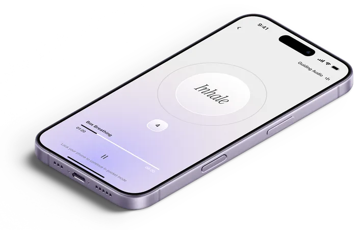 Mockup image of the ohm at work application on an iphone.